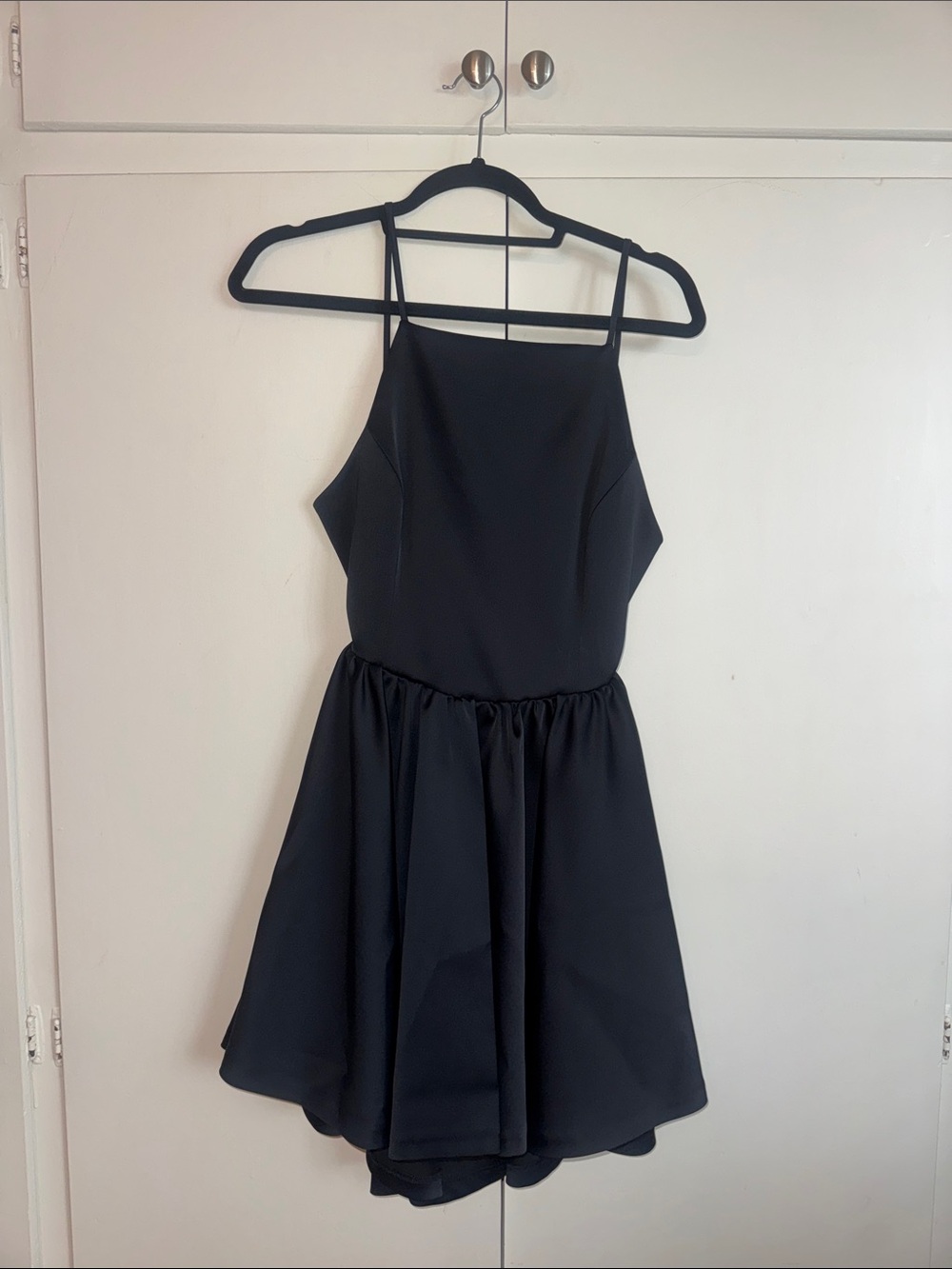 NWT ZARA Elegant Black Satin Festive Dress with Tag